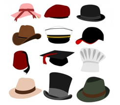 Hats, Caps, Bonnets and Fedoras