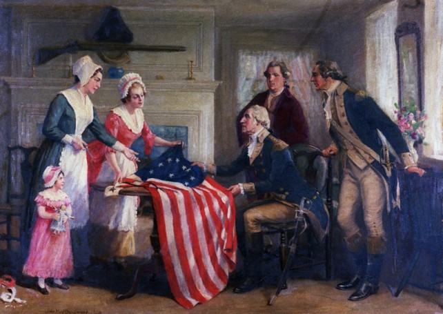 Betsy Ross and the First Stars and Stripes by John Ward Dunsmore