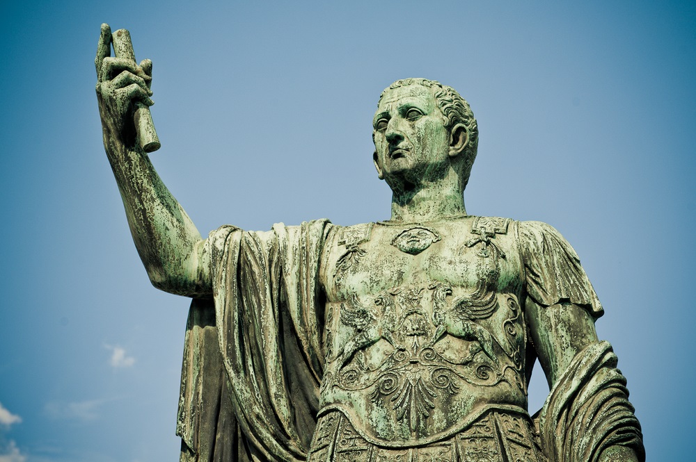 This bronze statue of Julius Caesar stands in Rome today. (Shaun Jeffers/ Shutterstock) 