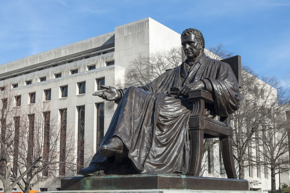 Chief Justice John Marshall served on the Supreme Court from 1801 to 1835. His helped make the judiciary the powerful branch of government that it is today. (Shutterstock: Chad Zuber)