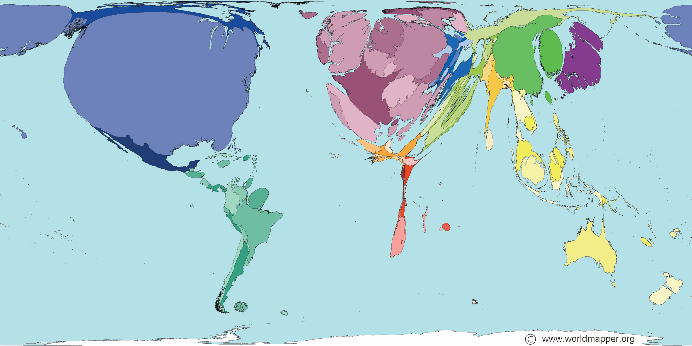 world maps by number of airflights