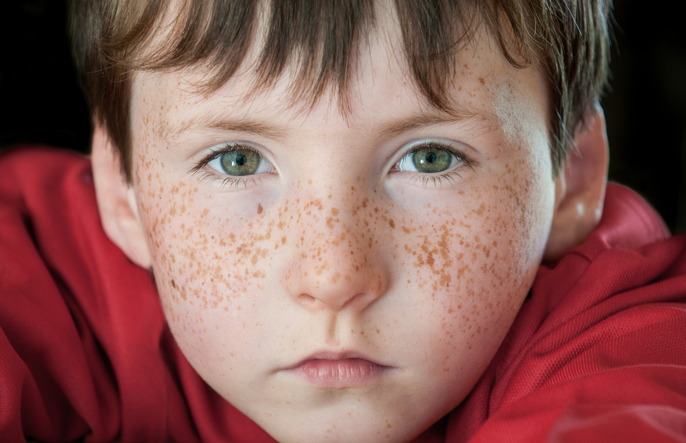 Cartoon character with blue hair and freckled face - wide 9