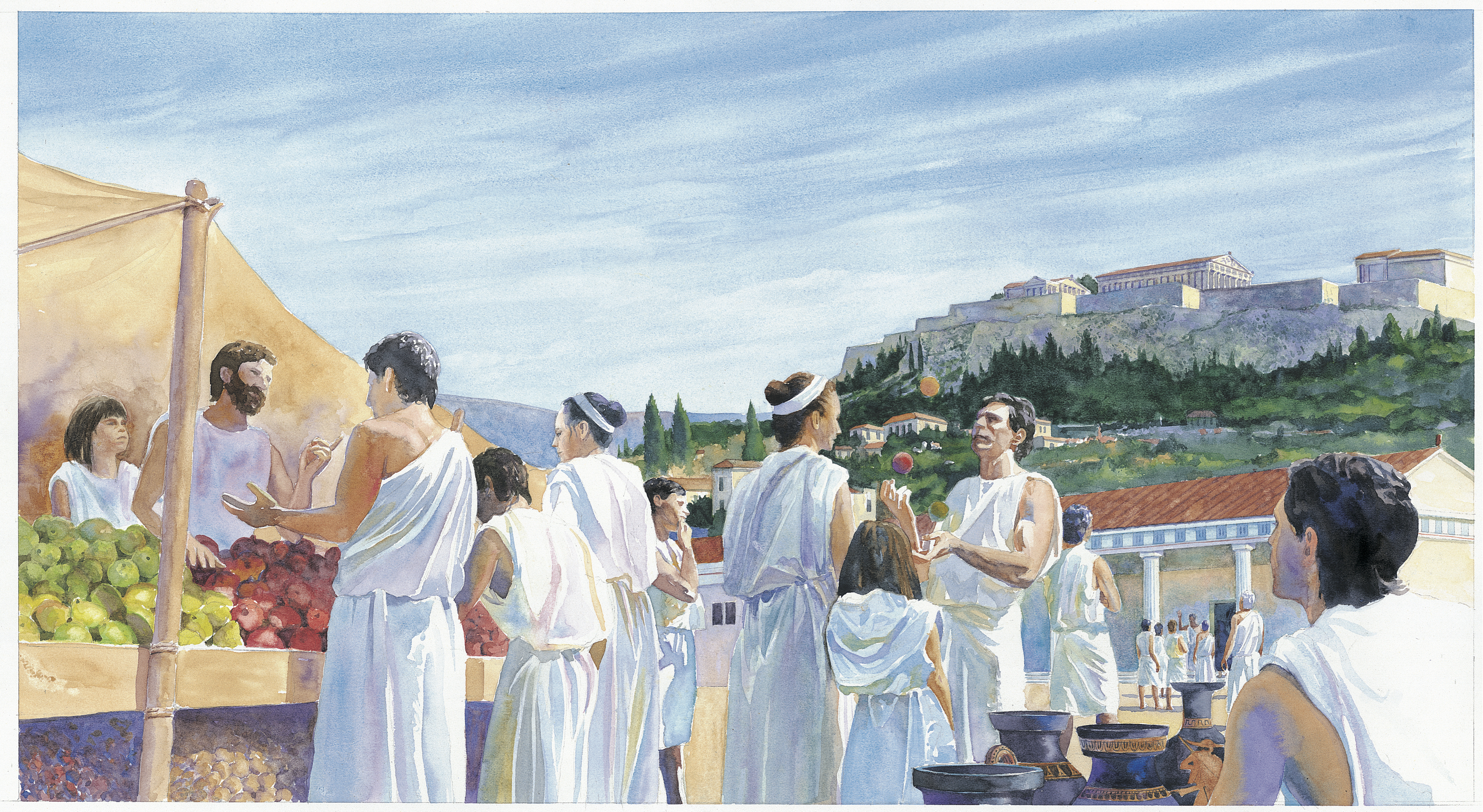 A Rob Wood illustration from Kids Discover Ancient Greece. 