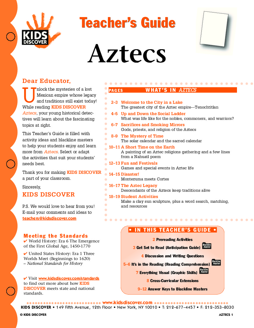 Worksheets Natural Resources For Kids Worksheets aztecs kids discover tg 115 jpg