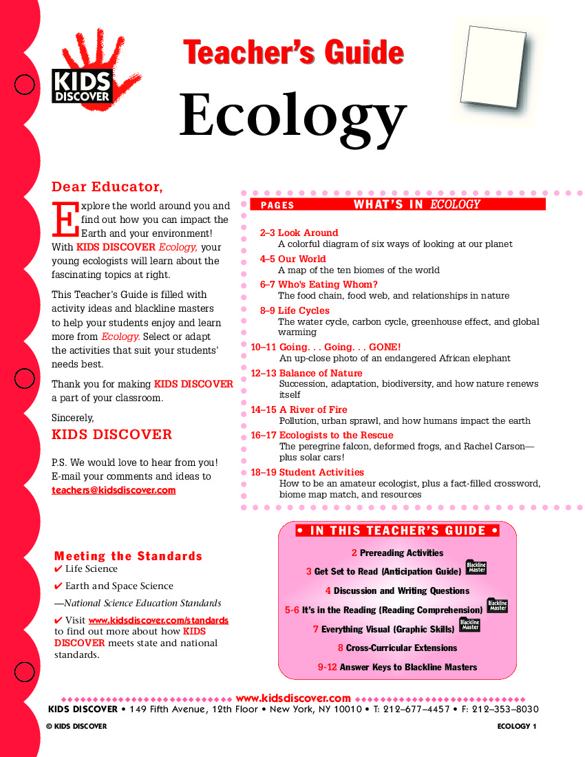 Worksheets Ecology Worksheets ecology kids discover tg 114 jpg