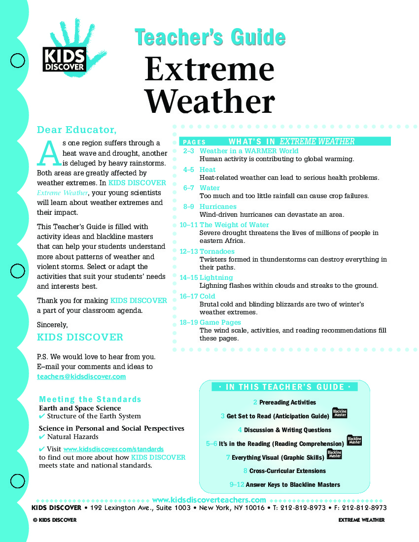 quiz vocabulary weather worksheet Extreme  Weather  Discover Kids