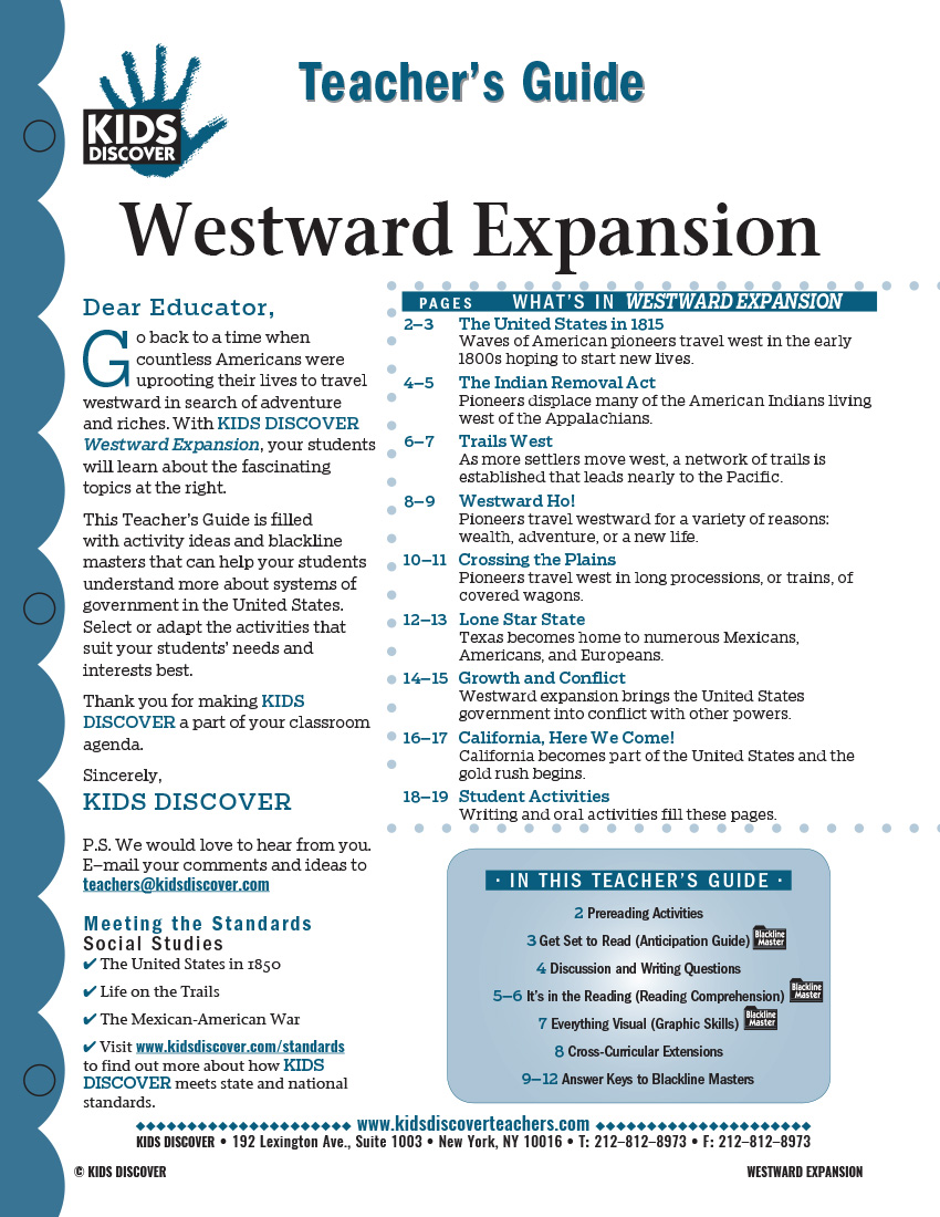 Westward Expansion - Kids Discover Westward Expansion - Kids Discover - 850 x 1100 jpeg 355kB