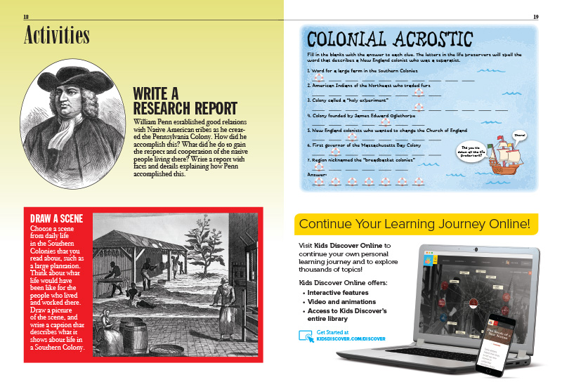 13 Colonies Kids Discover